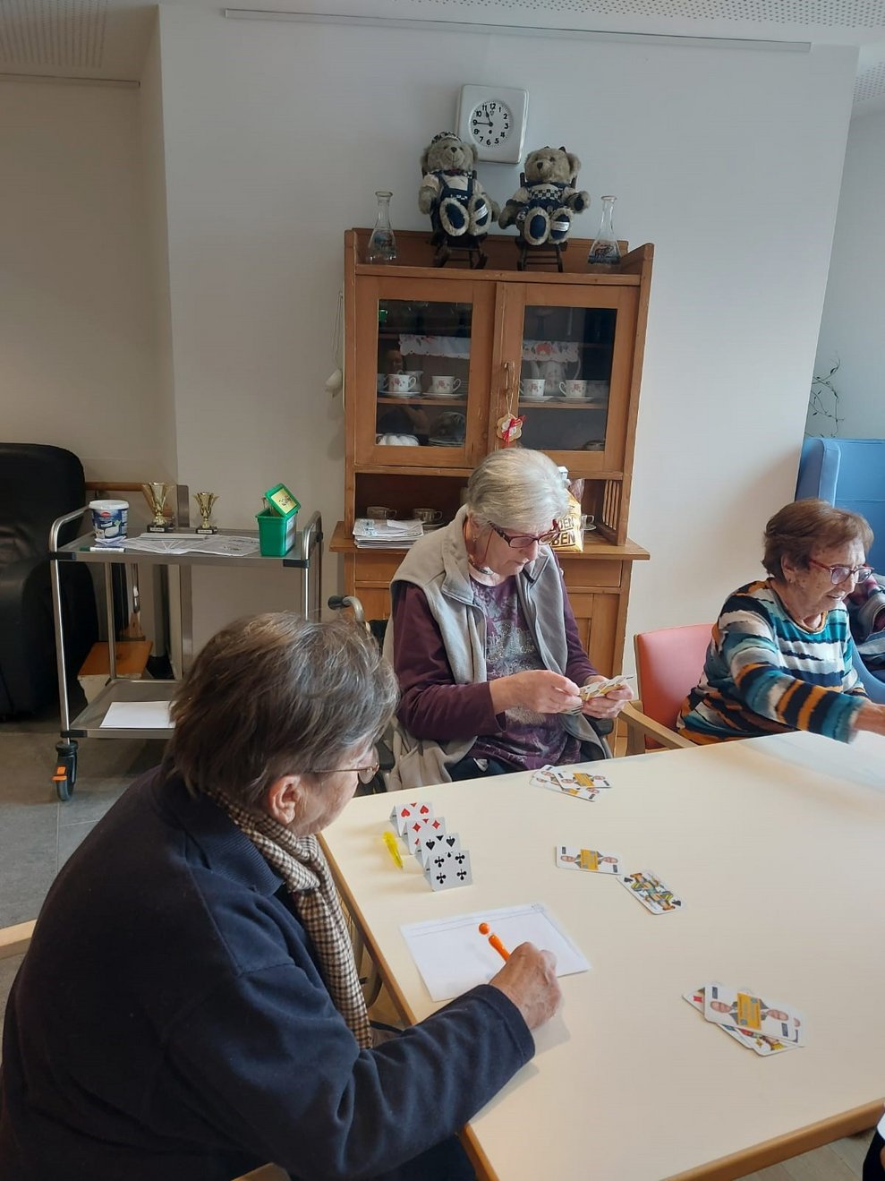 spielten unsere Bewohnerinnen...