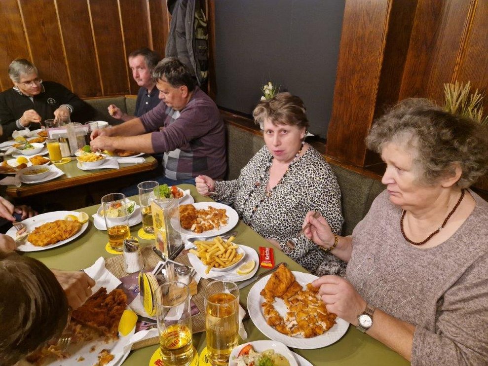 Nach so einem langen Spaziergang musste man sich dann auch stärken...