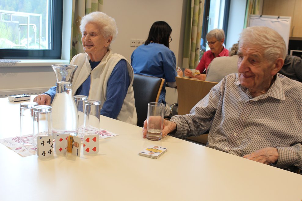 Manche unserer Bewohnerinnen und Bewohner gingen die Spiele etwas ruhiger an,...