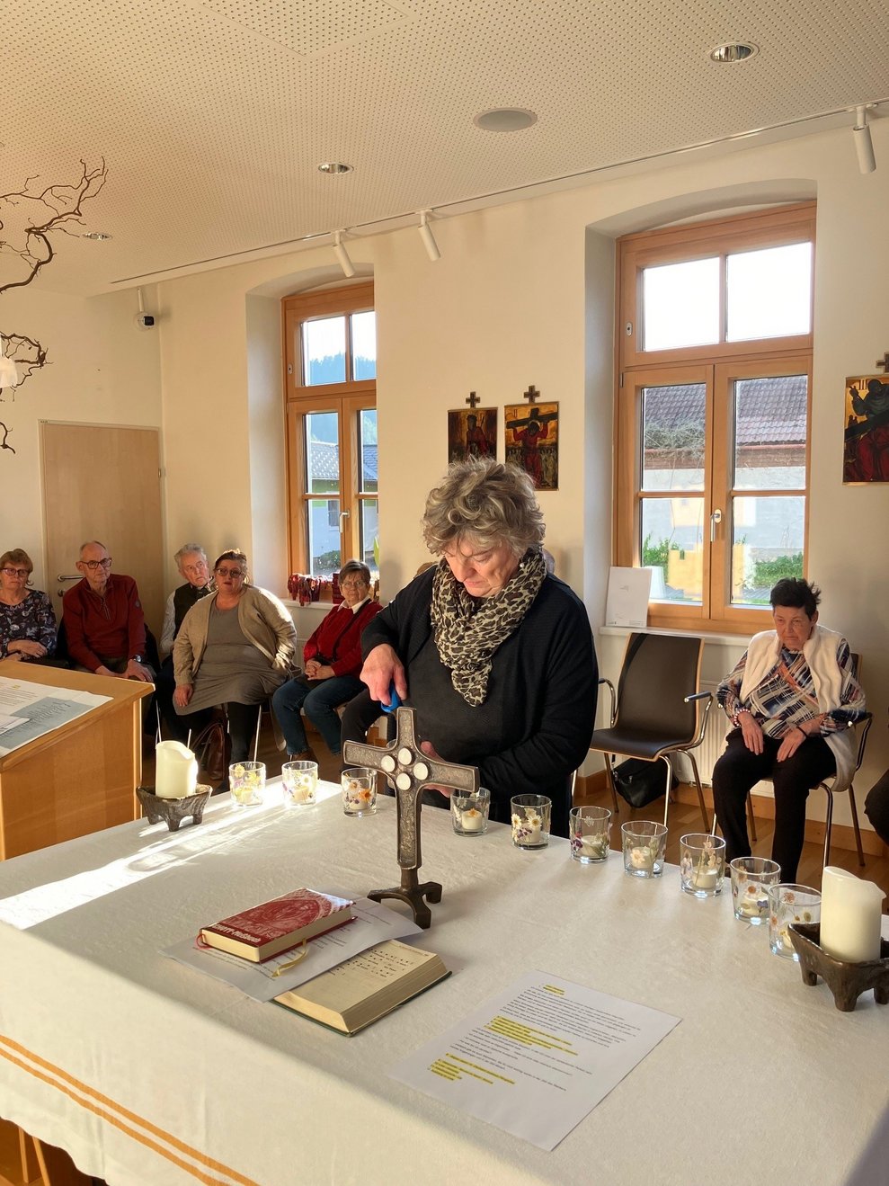 das Entzünden der Kerzen...