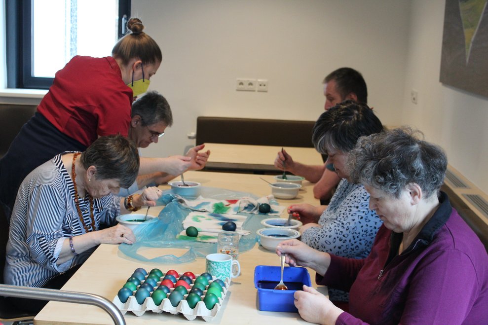 Da aber natürlich auch die traditionellen, bunten Ostereier...