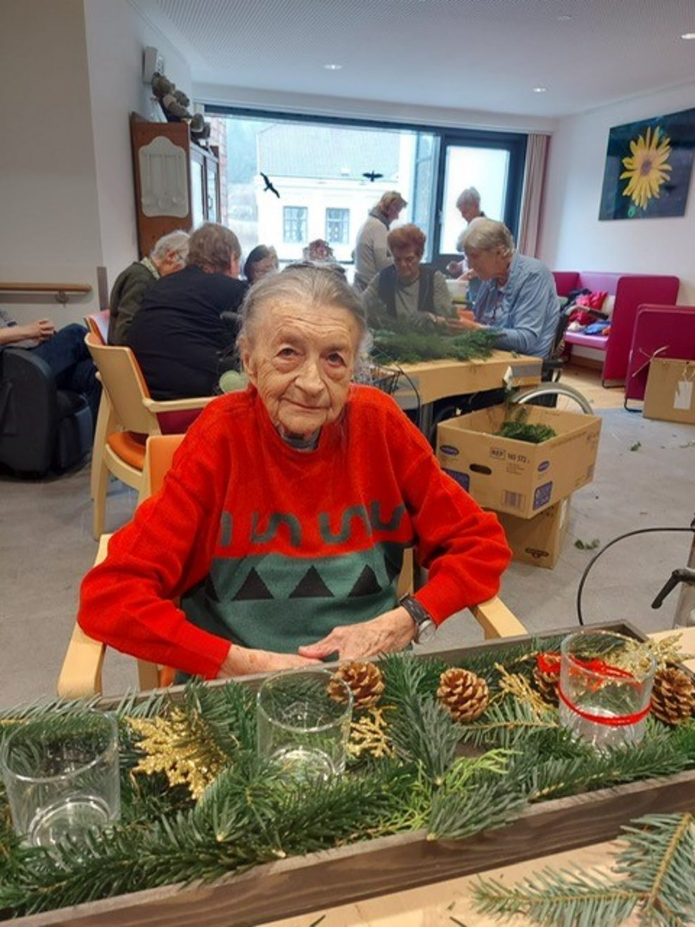 halfen mit, um die Adventtassen für die Wohngruppen...