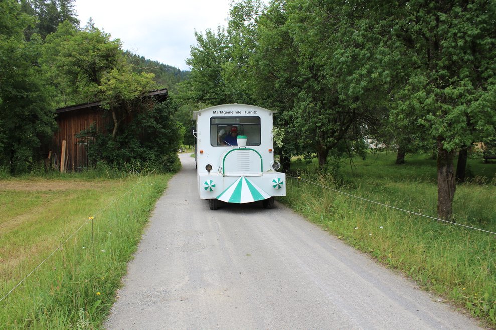 Der Bummelzug am Weg zur Plöttigmühle