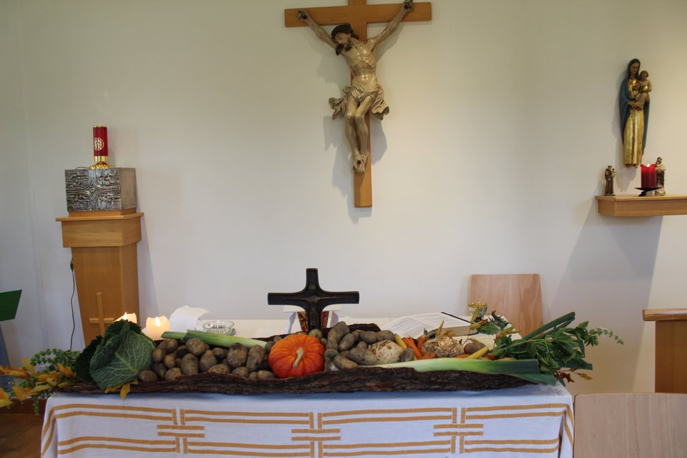 in der hauseigenen Kapelle...