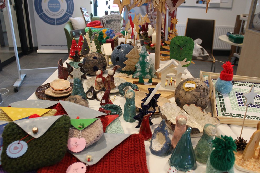 Unser schön hergerichteter Adventmarkt...