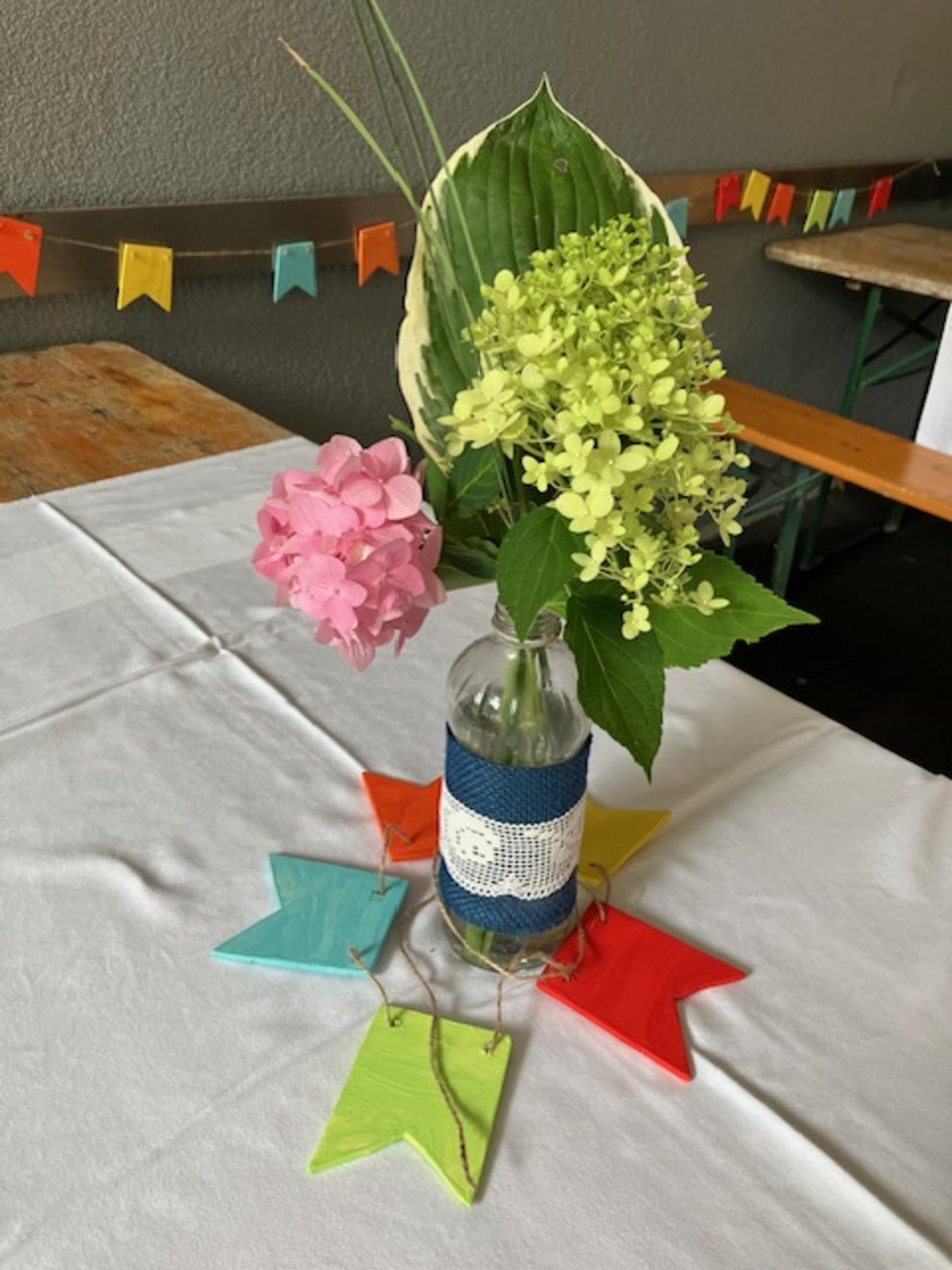 und festlich dekoriert...