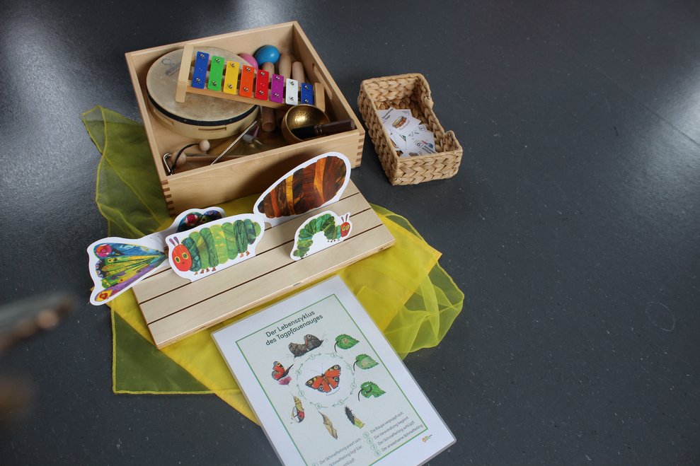 Mit Hilfe einiger Utensilien...