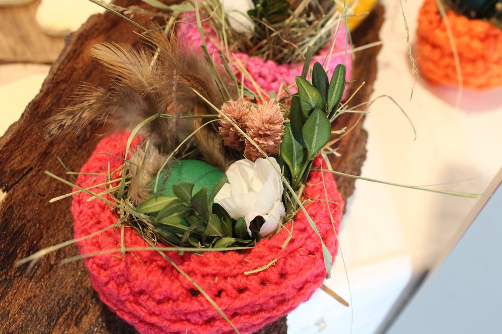 und genossen die nette Atmosphäre am Markt.