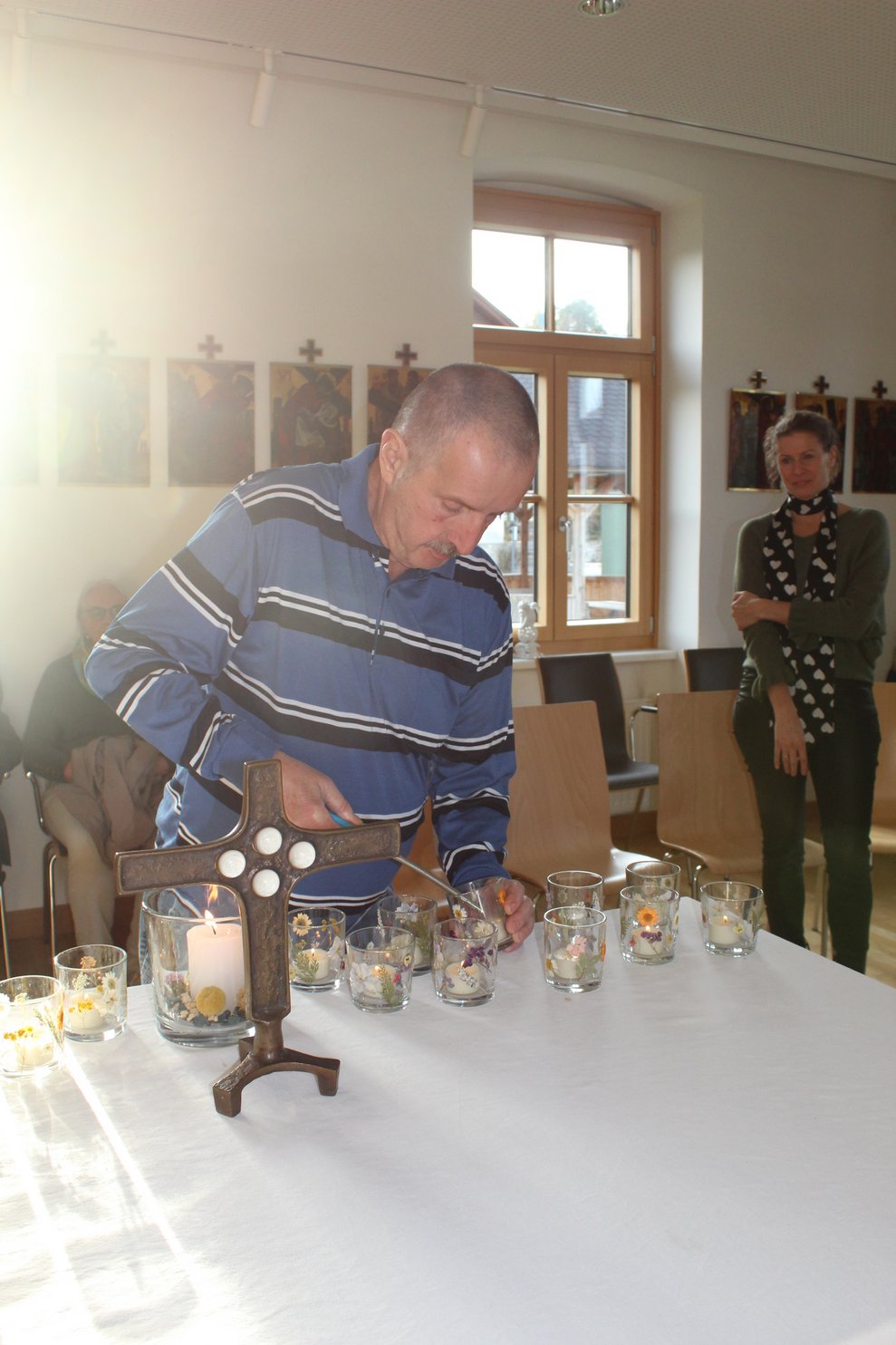 Auch einer unserer Bewohner verabschiedete sich und lauschte...