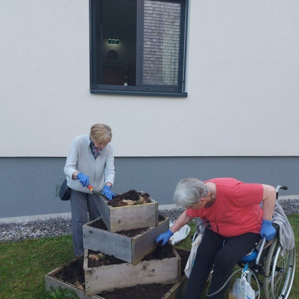 und unsere Beete neu bepflanzen...