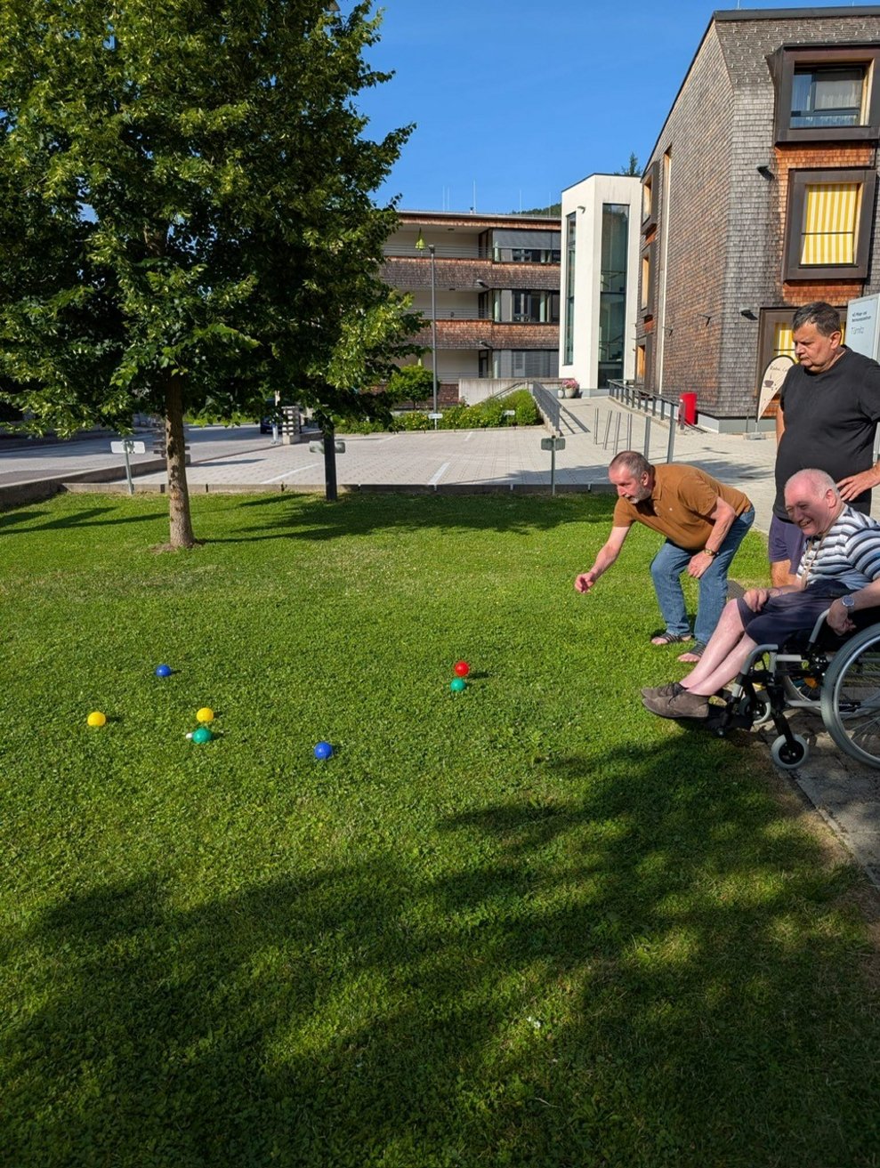 Sportlich wurde es dann in unserem Vorgarten...