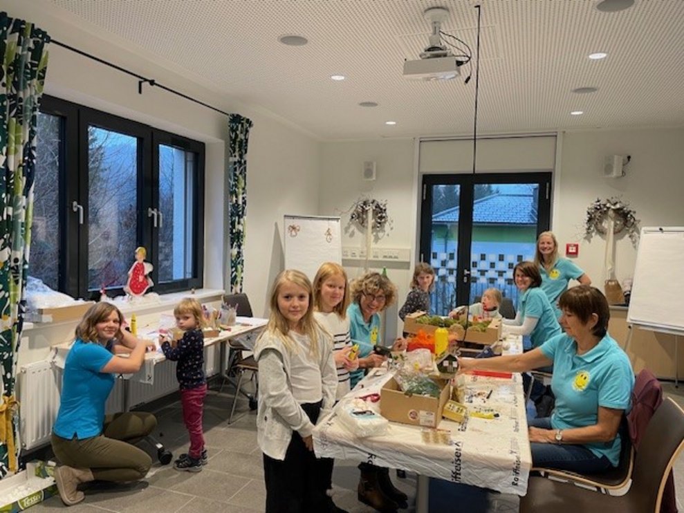 bastelten die Kinder...