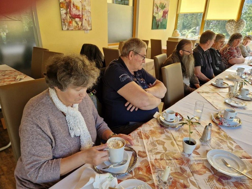 bei einem kleinen Zwischenstopp in Hainfeld.